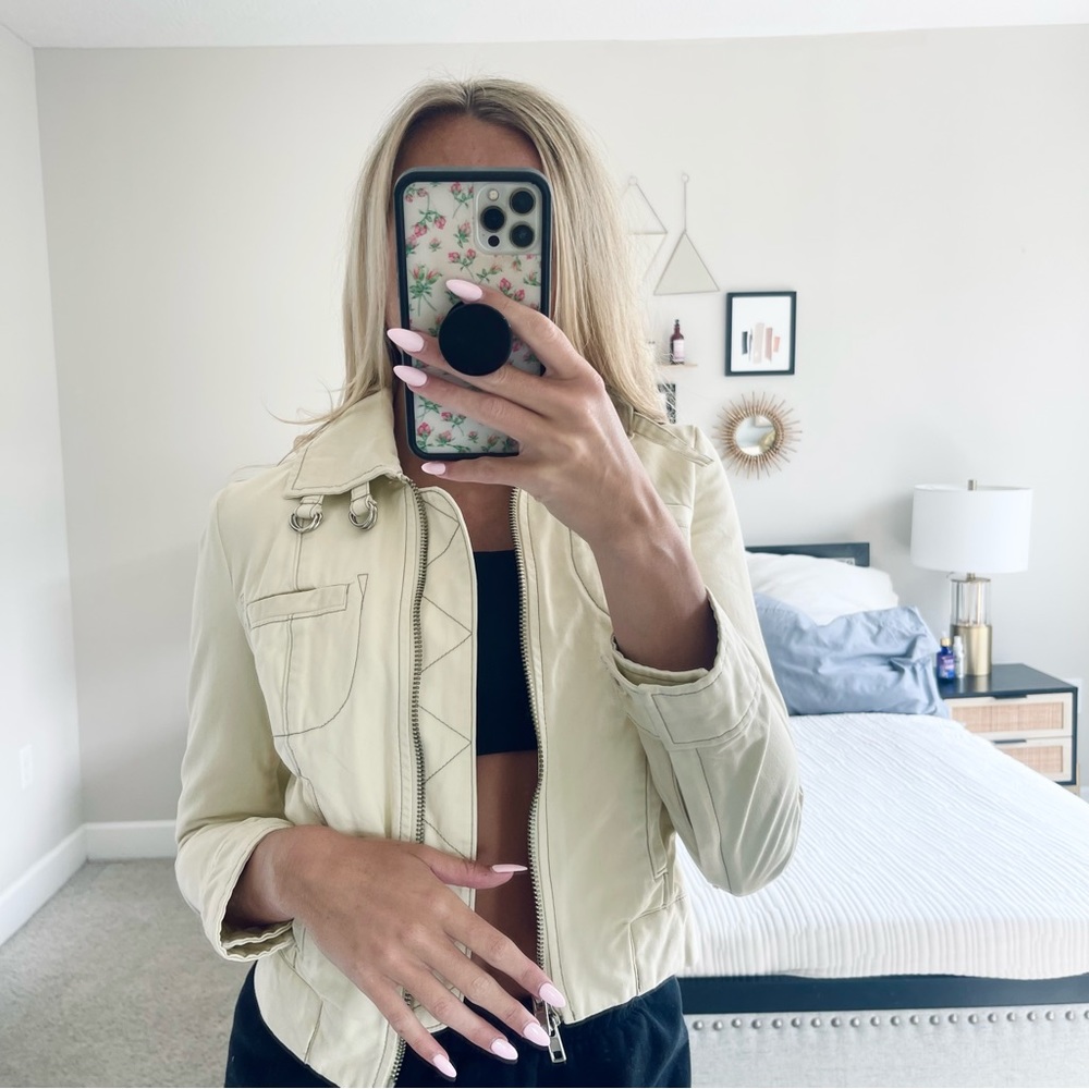Marc Jacobs Cream Jacket | Statement Jacket Size Small Edgy
